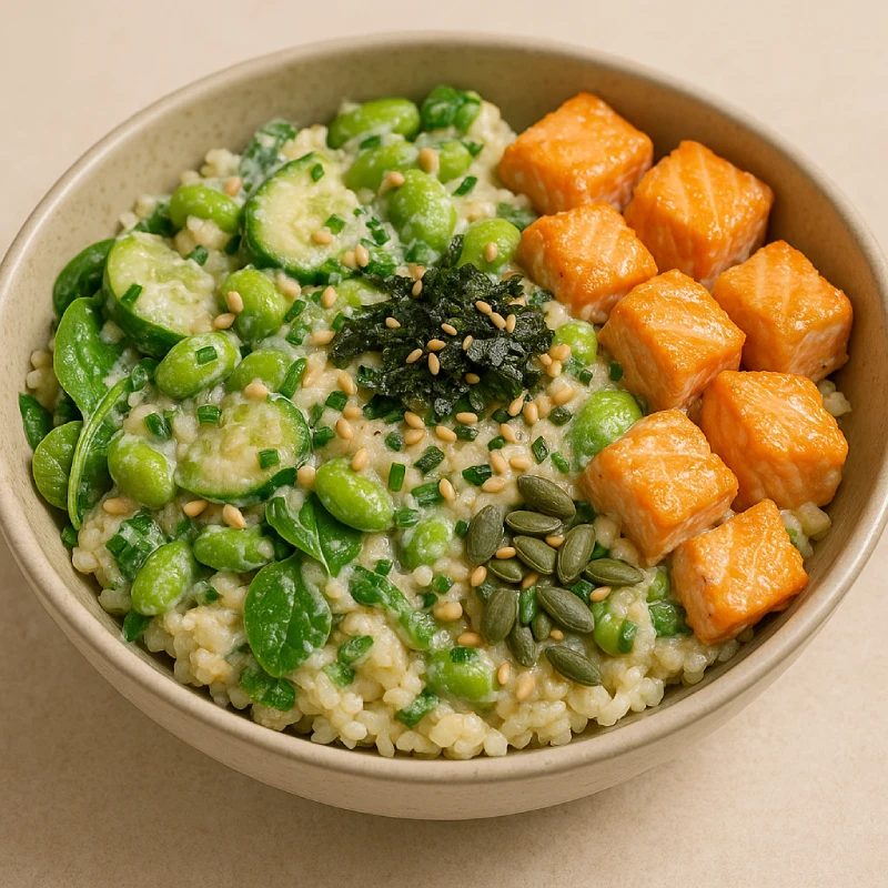 Ensalada de sushi de salmón baja en FODMAP