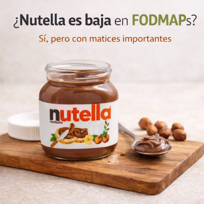 Nutella es baja en FODMAPs